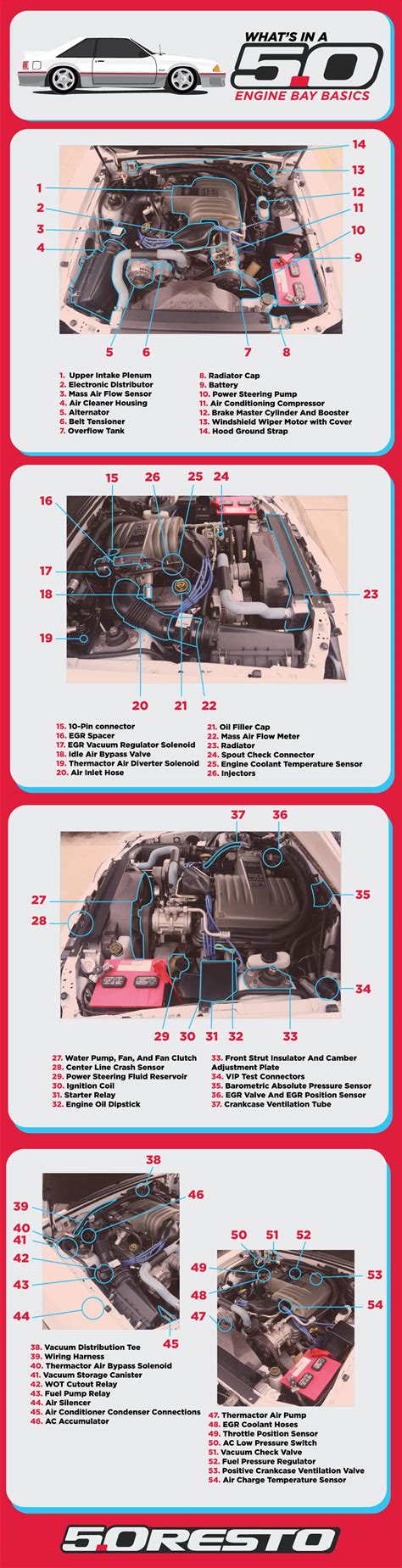 Fox Body Engine Bay Diagram (1986-1993) - LMR.com