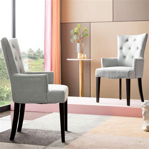 OVIOS Dining Chairs,Upholstered Accent Chair Set of 2,high Back Kitchen ...