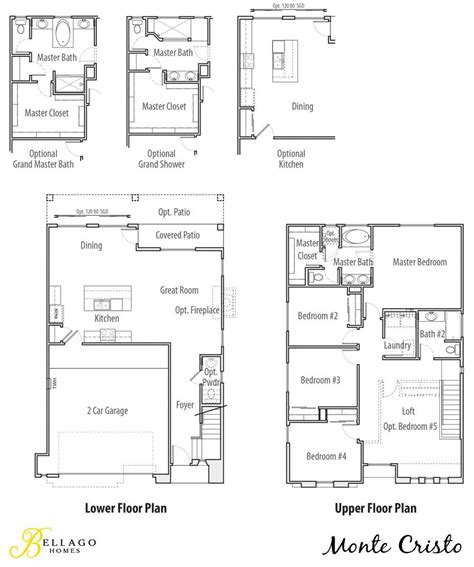 Monte Cristo Floor Plan – Bellago Homes