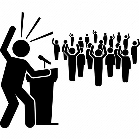 Supporter, campaign, election, politician, people, speech, crowd icon ...