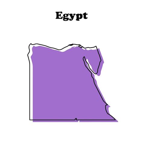 Premium Vector | Stylized simple red outline map of egypt