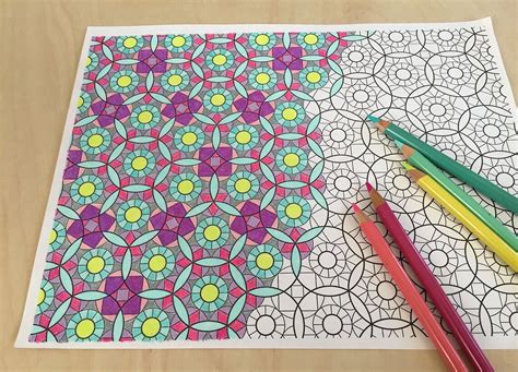 Infinite Geometry 12 Page Print & Color PDF Coloring Book - Etsy