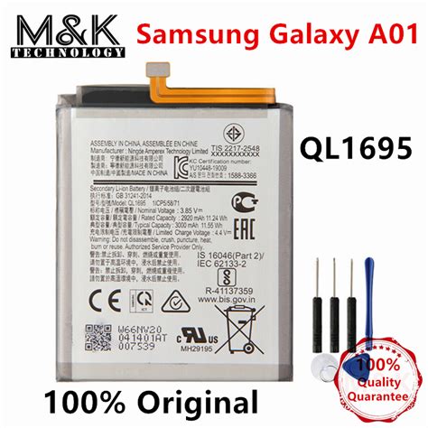 Original MK Battery QL1695 For Samsung Galaxy A01 Battery 3000mAh ...