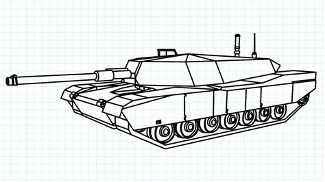 M1 Abrams Tank Drawing