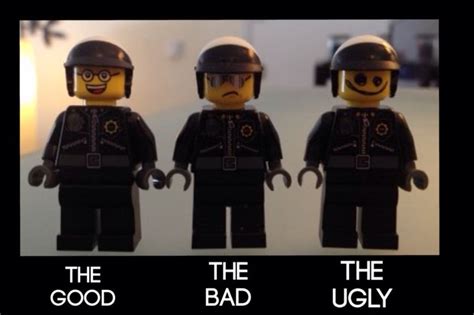 Good cop/bad cop/defaced cop | Good cop bad cop, Mini figures, Lego ...