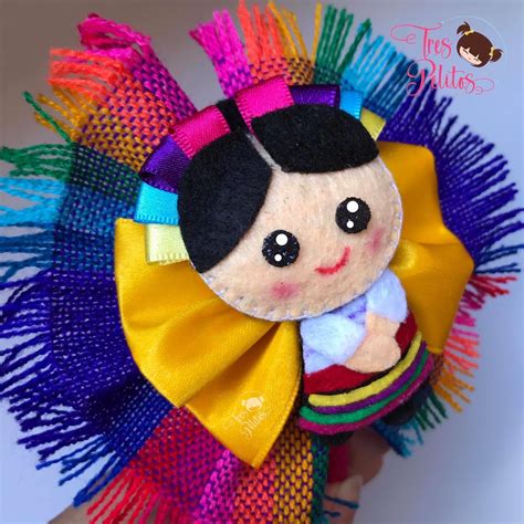 Mexican Doll, Mexican Party, Cute Crafts, Felt Crafts, Girls Hair Bows Diy, Mexican Christmas ...