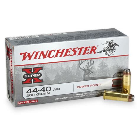 Winchester Super-X, .44-40 Winchester, PP, 200 Grain, 50 Rounds - 12169 ...