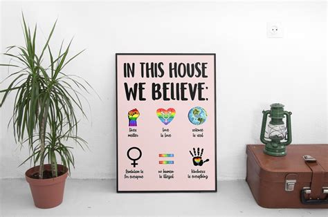 In This House We Believe Poster Civil Rights Poster | Etsy