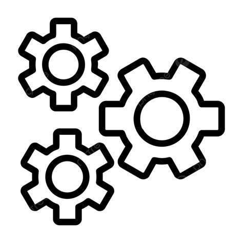 Cogwheel Line Icon Vector, Cogwheel Icon, Gear, Option PNG and Vector with Transparent ...