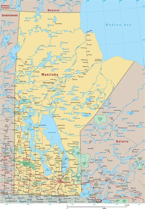 Map of Manitoba - Canada