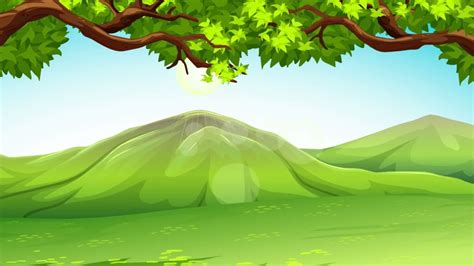 Background Animasi Tema Pegunungan Dengan Pohon Pohon (Scene with moutains trees) - YouTube