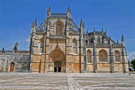 The facade of Santa Maria da Vitoria Monastery, Batalha - Portugal