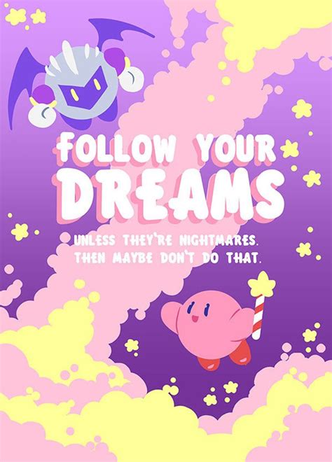 Kirby Dreamland Motivational a3 poster print - Follow you dreams! *2020 ...