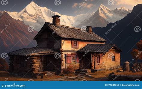 Traditional Old Small Tibetan Remote Village and Family House on Tibet ...