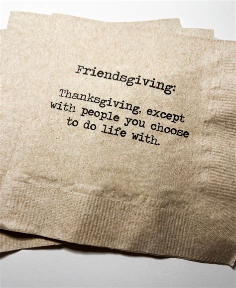 Friendsgiving Thanksgiving Friends Funny Kraft Cocktail or Dinner Napkins, Set of 25 - Etsy