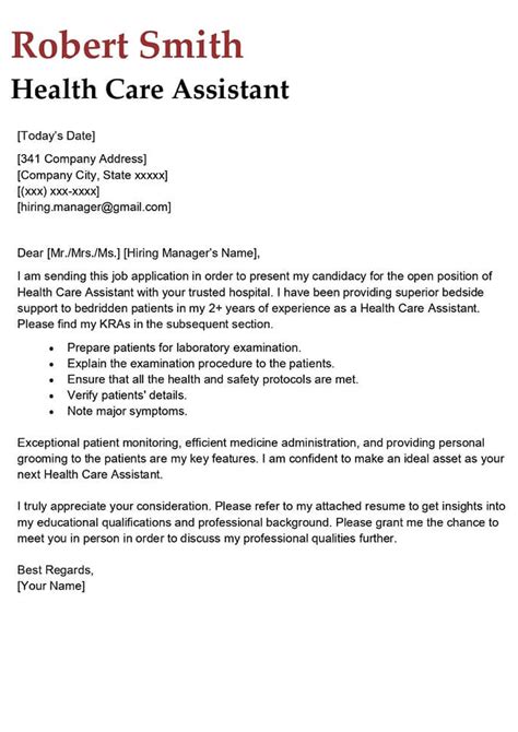 Cover Letter For Healthcare Assistant: Examples & Tips