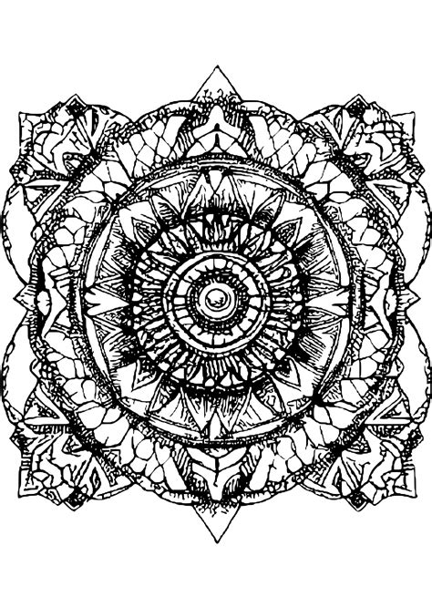 Mandala Coloring Page · Creative Fabrica