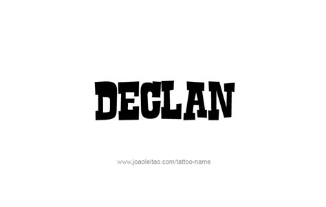 Declan Name Tattoo Designs