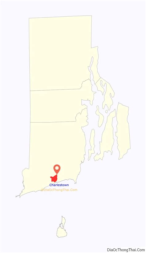 Map of Charlestown CDP, Rhode Island - Thong Thai Real