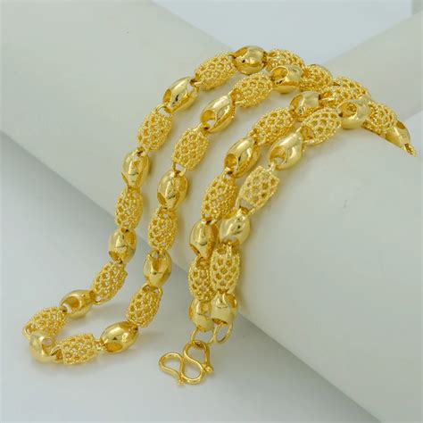 Anniyo 55cm Africa Gold Necklaces for Women,Dubai JewelryGold Color Ethiopian Thick Necklace ...