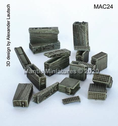 NATO MG3 ammo boxes Mantis Miniatures -MAC24