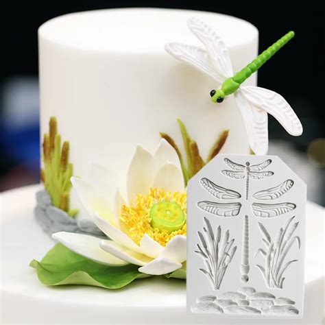 Luyou DIY Dragonfly Silicone Mold Candle Polymer Clay Molds Fondant Cake Chocolate Mould DIY ...