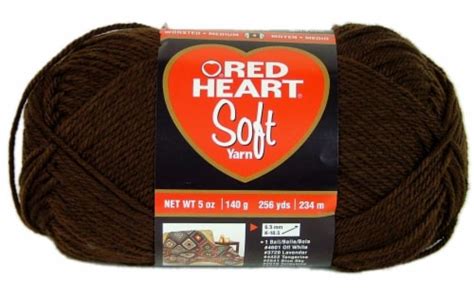 C&C Red Heart Soft Yarn 5oz 256yd Chocolate, 1 - Kroger