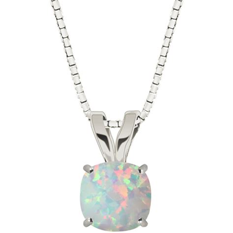 Sterling Silver Created Opal Pendant | Gemstone Necklaces | Jewelry ...