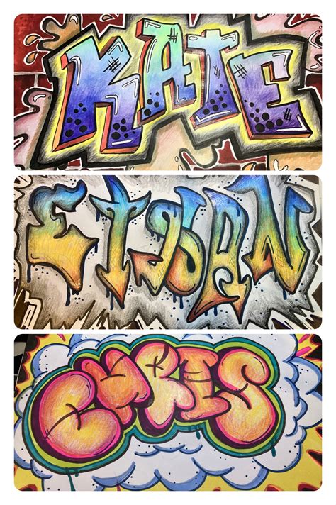 BACK TO SCHOOL Graffiti Name Designs! Middle School & High School 2-D ...