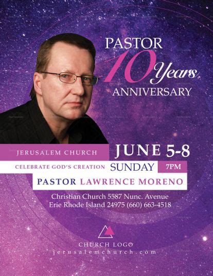 Pastor Anniversary Event Flyer Template | Event flyer, Event flyer templates, Flyer template