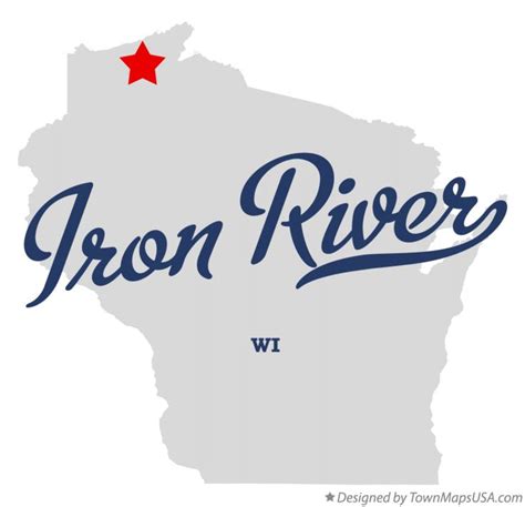 Map of Iron River, WI, Wisconsin