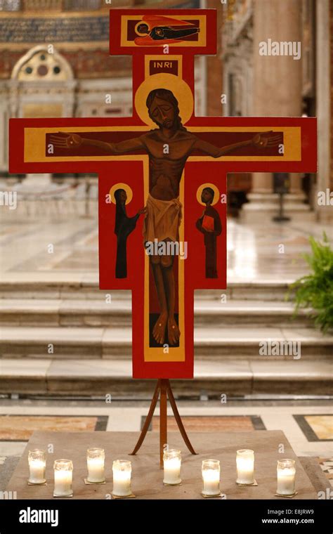 Taize Community. Jesus on the cross Stock Photo - Alamy