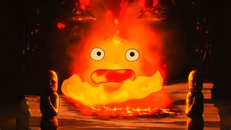 Howl's Moving Castle Calcifer Desktop Wallpaper - Anime Wallpaper