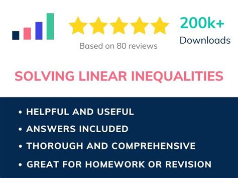 Solving linear inequalities | Teaching Resources