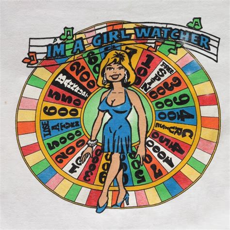 80s Wheel Of Fortune "Girl Watcher" T Shirt - Men's M… - Gem