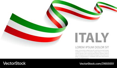 Banner with italian flag colors Royalty Free Vector Image