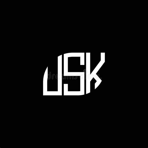 USK Letter Logo Design on Black Background. USK Creative Initials ...