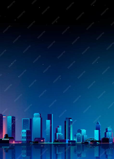 Premium Vector | Urban scene at night background vector