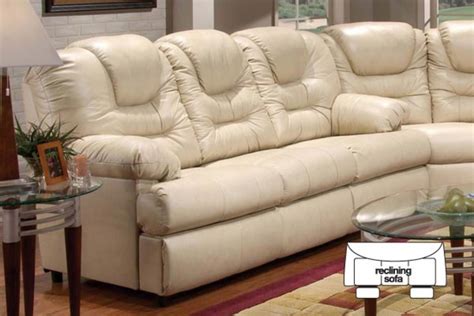 Camelot Beige Leather Dual Reclining Sofa at Gardner-White