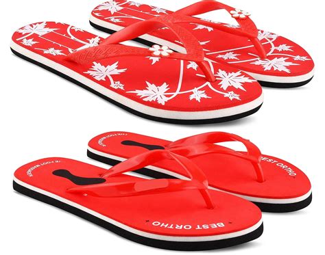 Buy StyleArt Women's Combo of 2 Pair Flip Flops, Red & Red EVA Slipper for Women, Blended ...