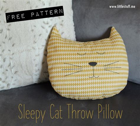 free cat pillow sewing pattern | Cat pillow pattern, Cat throw pillow ...