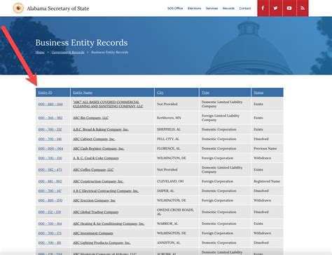Alabama Secretary of State | Business Entity Search - Secretary of State