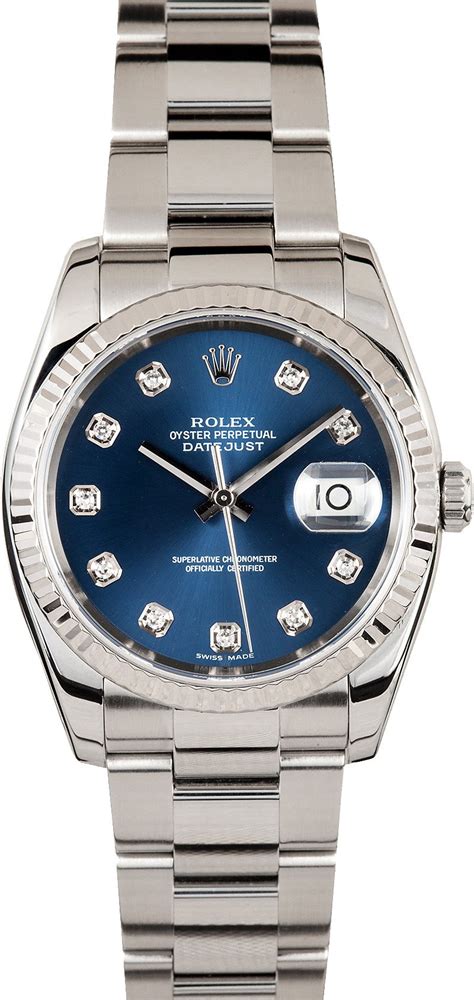 Rolex Diamond Dial Datejust 116234 - Bob's Watches