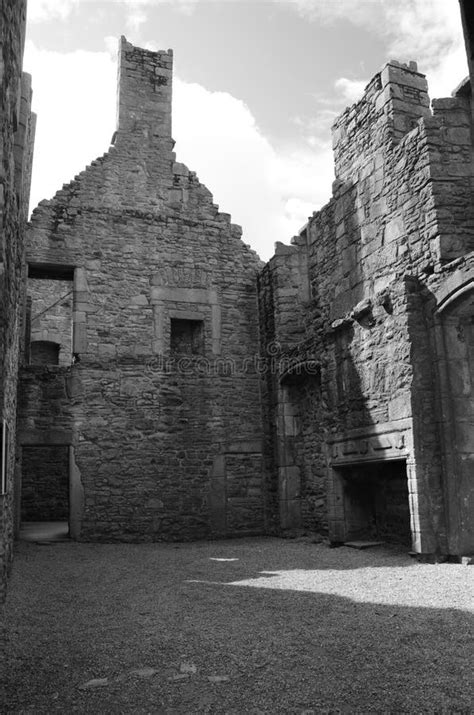 Inside Craigmillar Castle stock image. Image of castle - 76684405