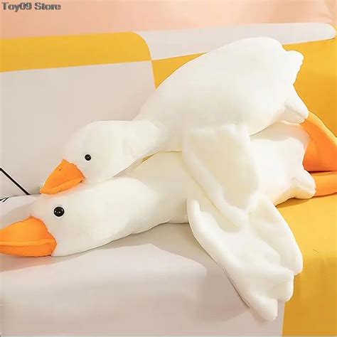 1PC 50/90cmCute Big White Goose Plush Toy Kawaii Huge Duck Sleep Pillow ...