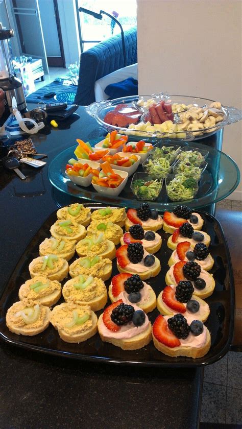 Finger foods for the bridal party | Catering food displays, Food, Finger foods