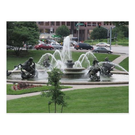 Kansas City Plaza fountain Postcard | Zazzle