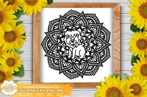 Lion Mandala SVG, Animal Mandala SVG, Cute Lion Svg - DIDIKO designs