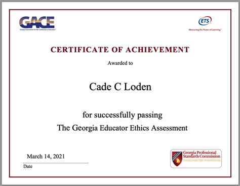 Ethics Certificate - COACH LODEN PORTFOLIO