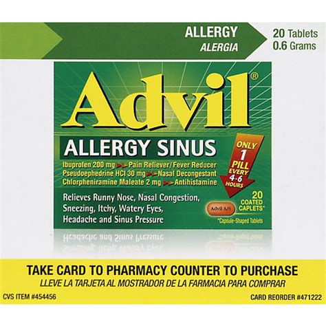 Advil ADVIL ALLERGY SINUS CPLTS 20 CT | Shop | Yoder's Country Market